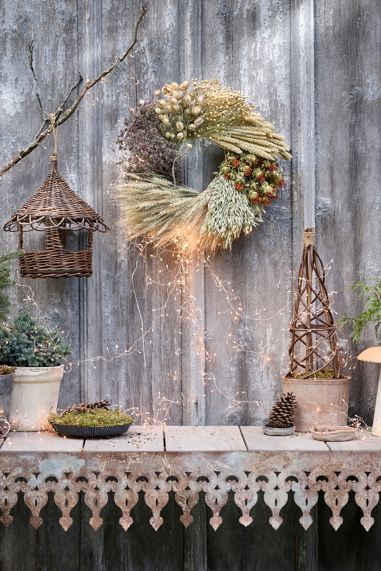 For the Birds Feeder + Nesting Wreath