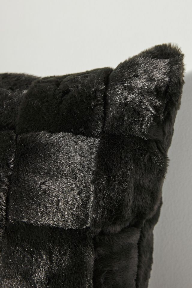 Woven Faux Fur Pillow #2
