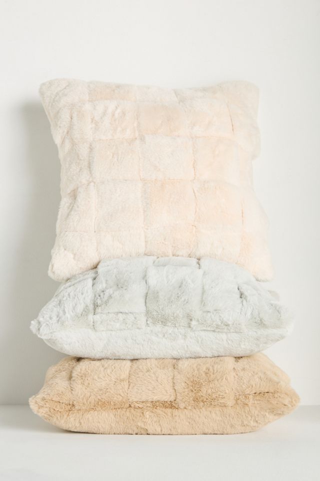 Woven Faux Fur Pillow #2