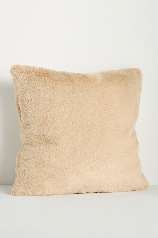Woven Faux Fur Pillow #3