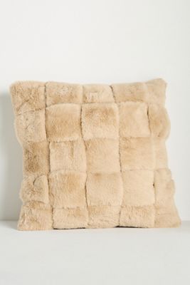 Woven Faux Fur Pillow
