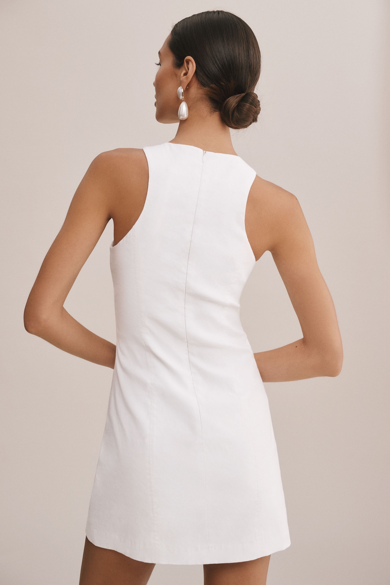 BHLDN Helena Sleeveless Seamed Mini Dress