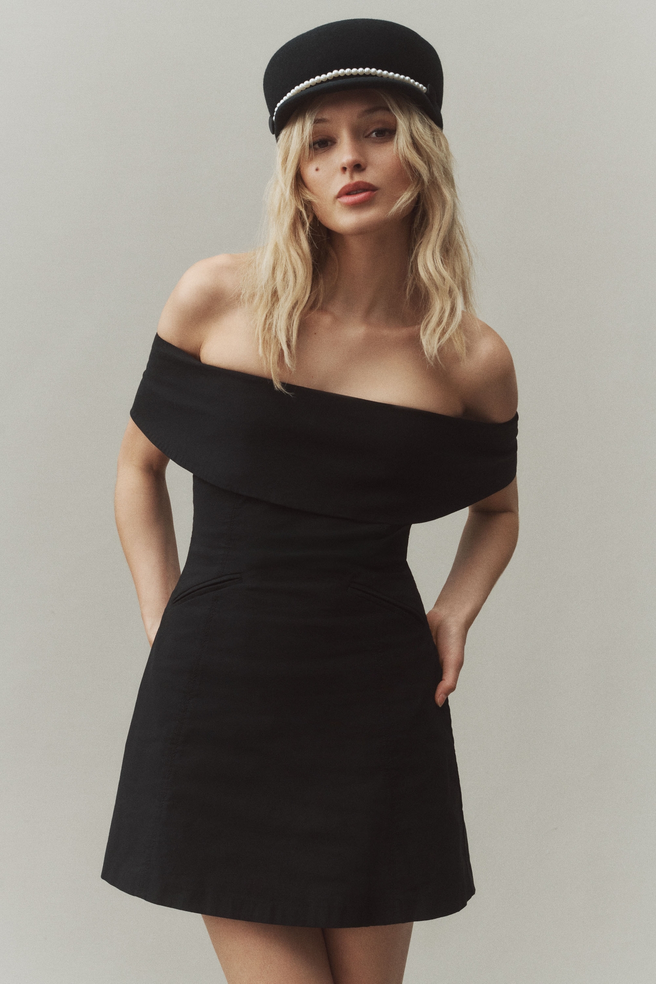 BHLDN Ingrid Off-The-Shoulder Mini Dress