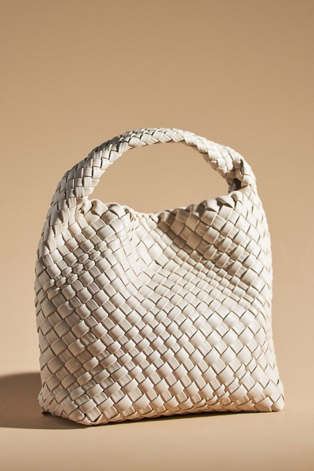 Mini Woven Faux Leather Tote #1