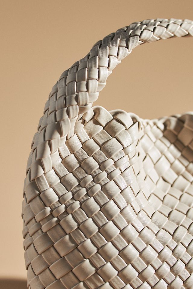 Mini Woven Faux Leather Tote #2