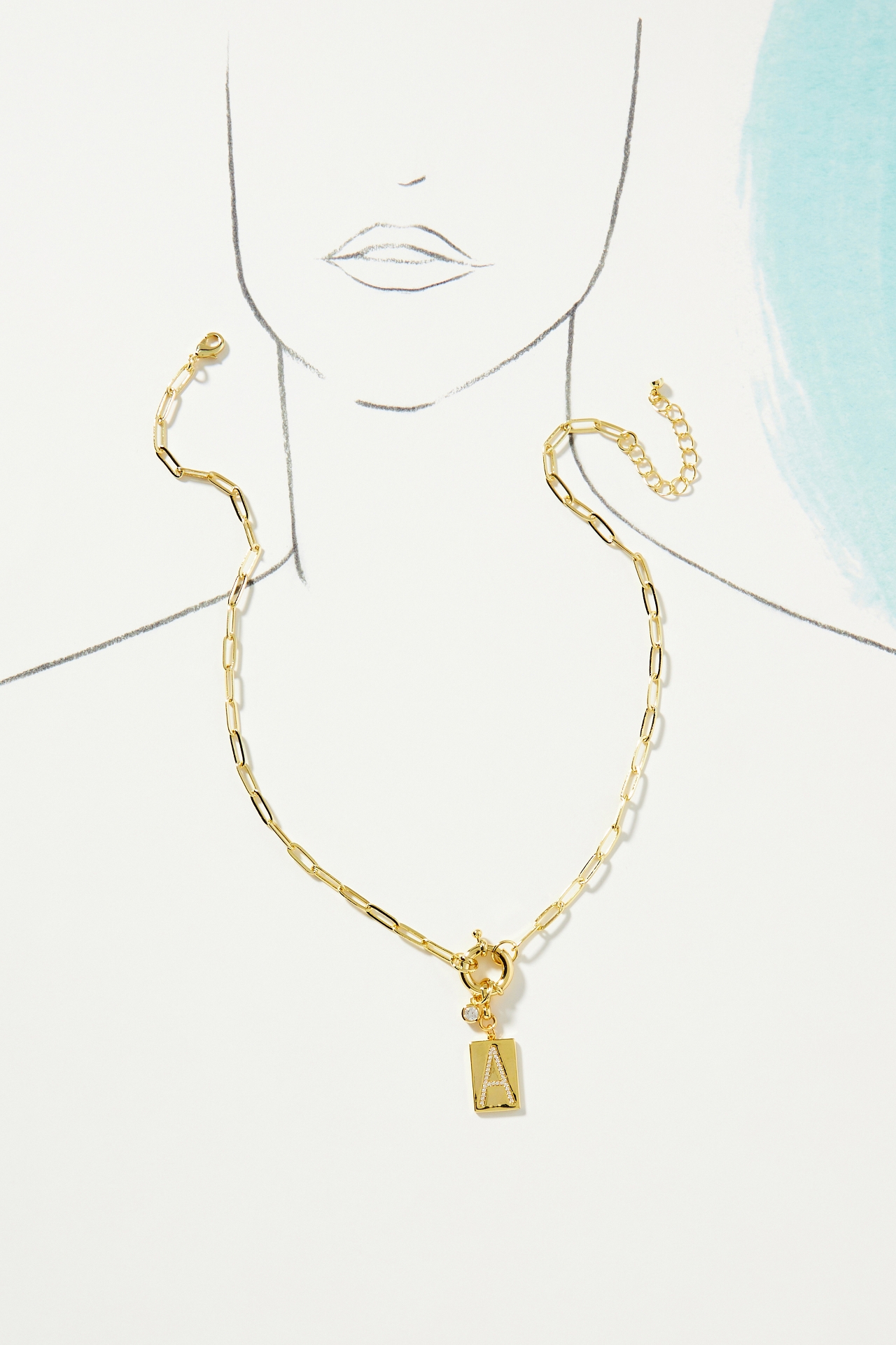 Uncommon James Initial Chain Monogram Necklace