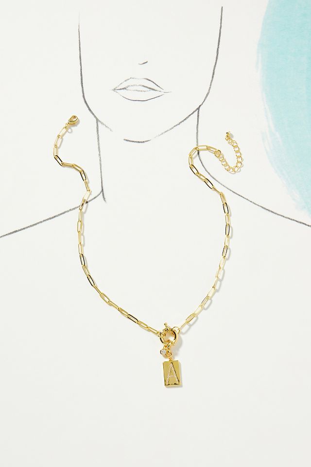 Initial Chain Monogram Necklace by Uncommon James at Anthropologie