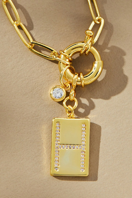 Initial Chain Monogram Necklace