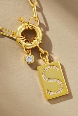 [Anthropologie] Uncommon James モノグラムチェーンネックレス Uncommon James 14K Gold Thin Linked Up Necklace | Anthropologie