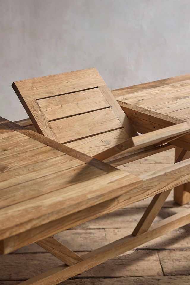Braced Leg Teak Extension Table #3