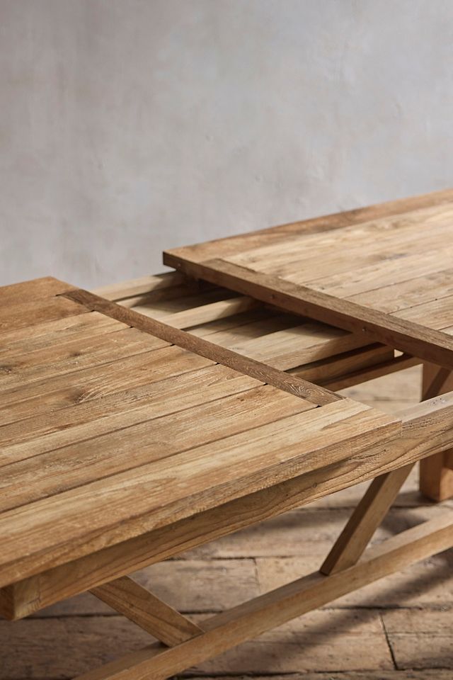 Braced Leg Teak Extension Table #4
