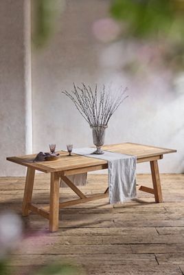 Braced Leg Teak Extension Table