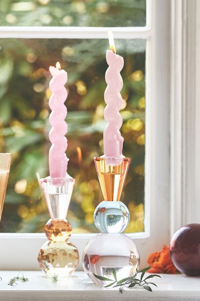 High Shine Spiral Taper Candles, Set of 2 | Anthropologie