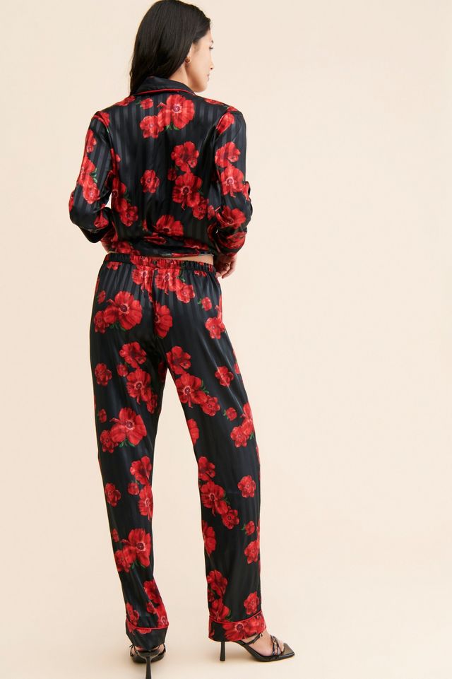 It's Been a Jacquard Day Satin Pajama Pants Set