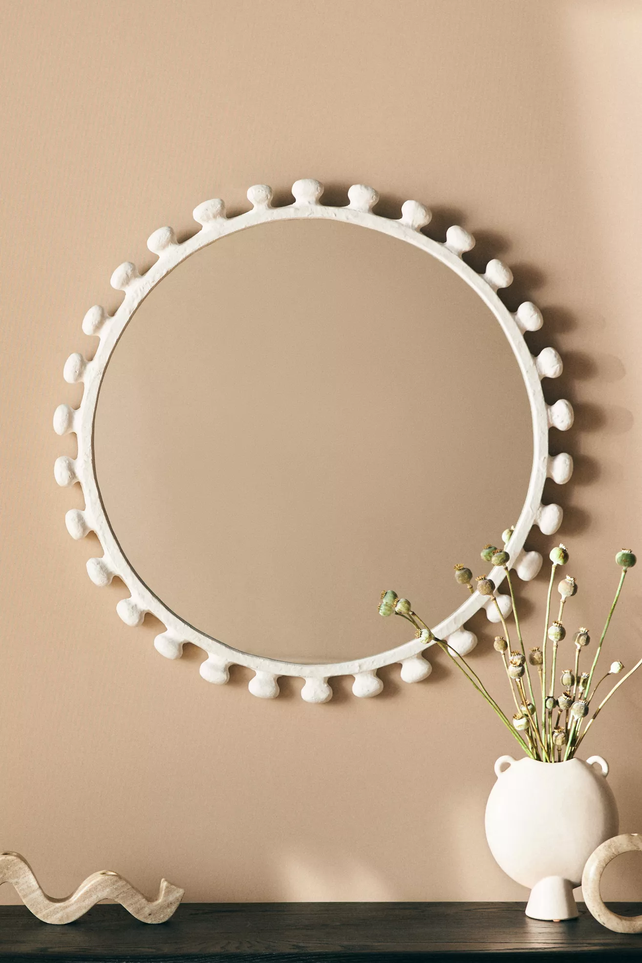 Regina Andrew Sanya Metal Matte White Mirror