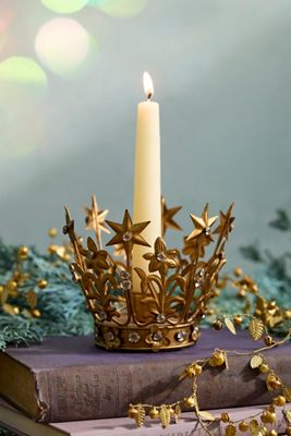 Starry Crown Taper Candle Holder