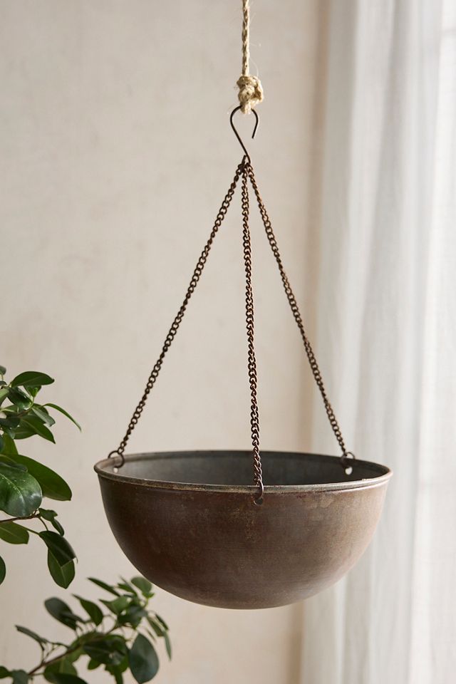 Hanging Iron Bowl Planter #1