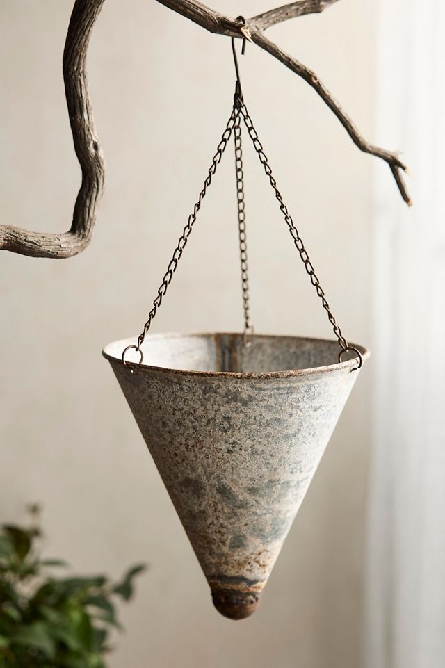 Hanging Iron Cone Pot #1