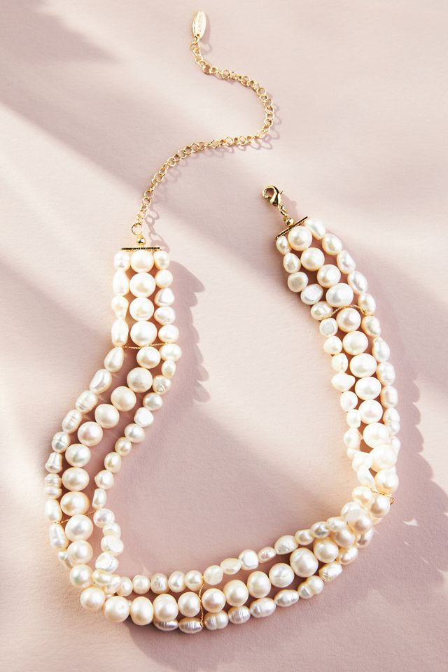 Triple-Strand Pearl Necklace #1