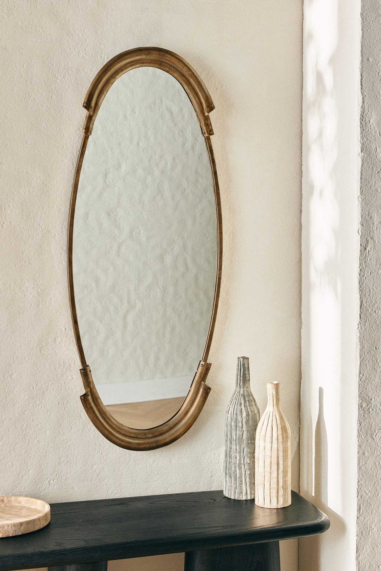 Margaux Metal Oval Wall Mirror