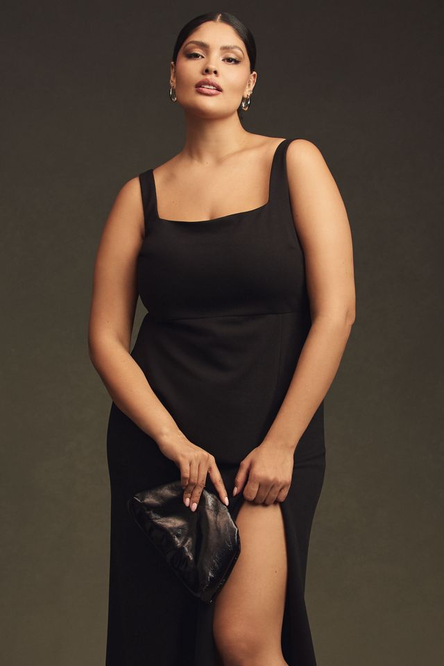 BHLDN Blake Square-Neck Stretch Crepe Maxi Dress #5