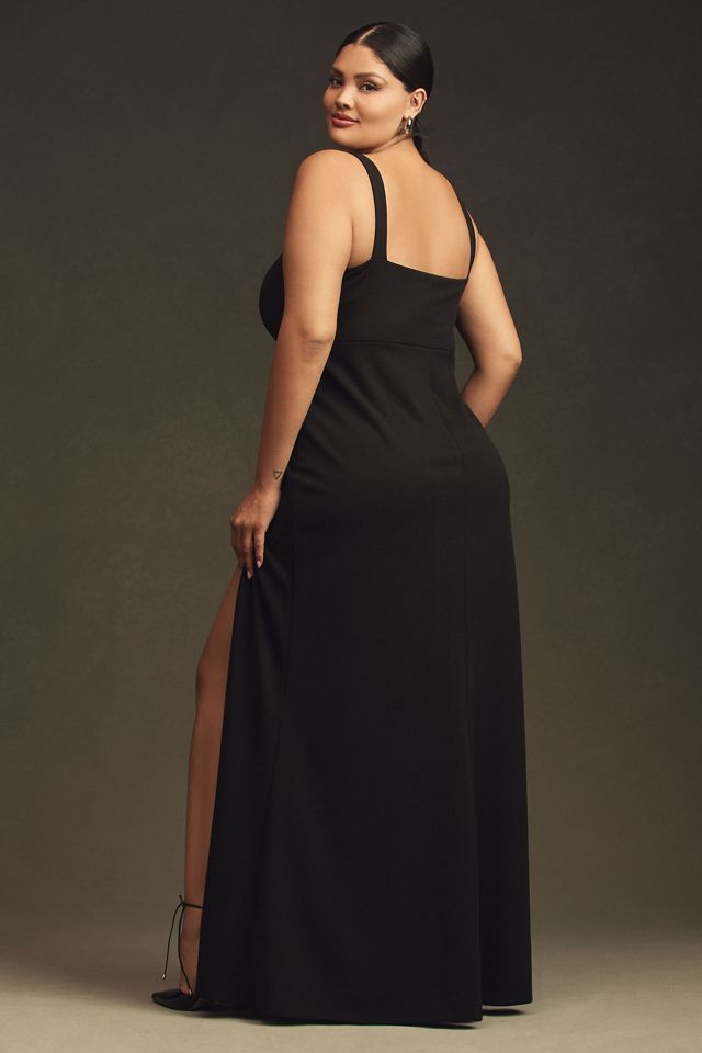 BHLDN Blake Square-Neck Stretch Crepe Maxi Dress #6
