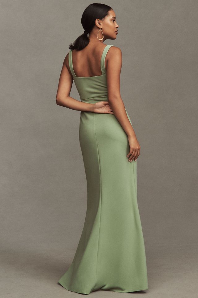 BHLDN Blake Square-Neck Stretch Crepe Maxi Dress #2