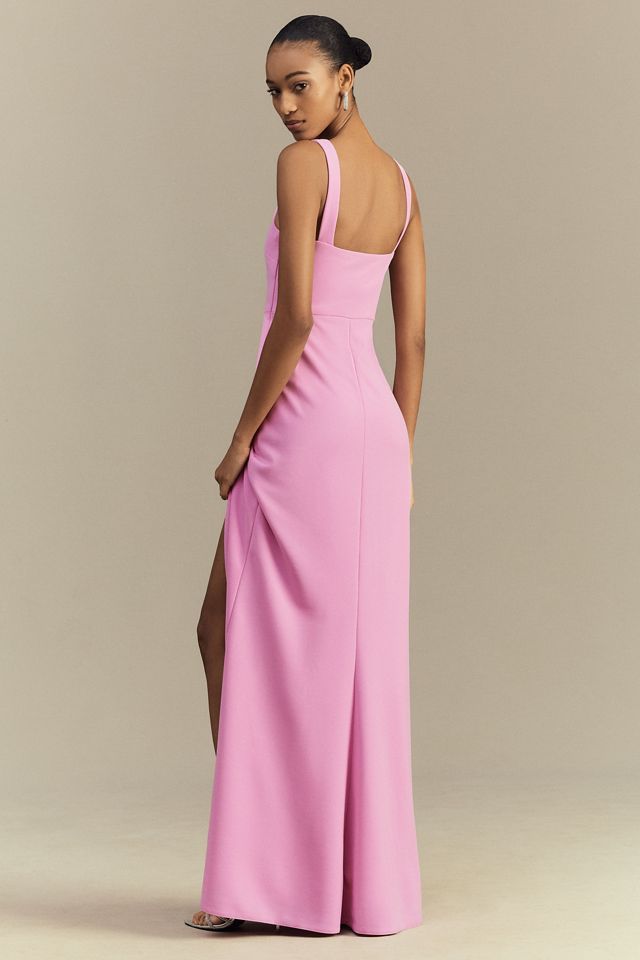 BHLDN Blake Square-Neck Stretch Crepe Maxi Dress #1