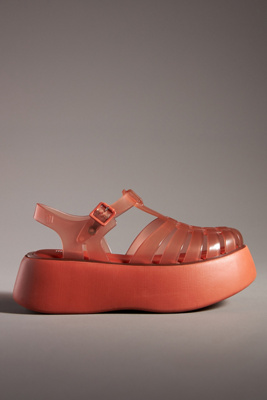 Melissa Possession Plato Jelly Platform Sandal In Brown