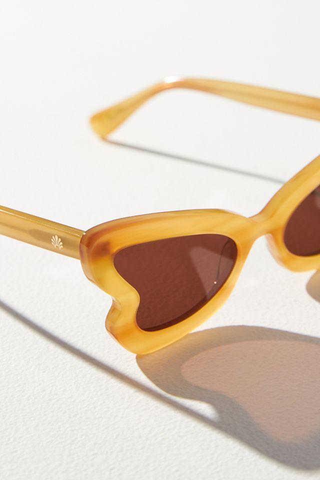 Lele Sadoughi Leopard Cat-eye UV Sunglasses Gold Logo 89353221_017_b main image 3