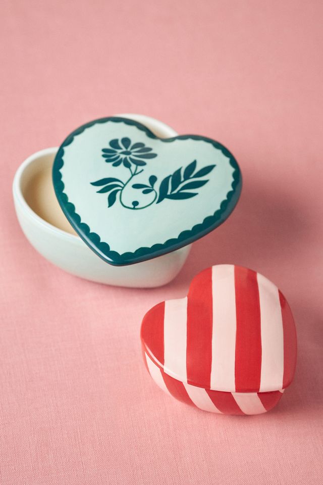 Vaisselle Floral Woodland Berry & Rose Ceramic Heart Candle #2