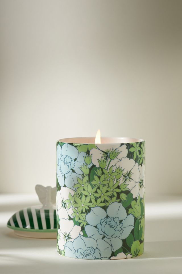 Lyla Fresh Fern Moss Ceramic Jar Candle | AnthroLiving