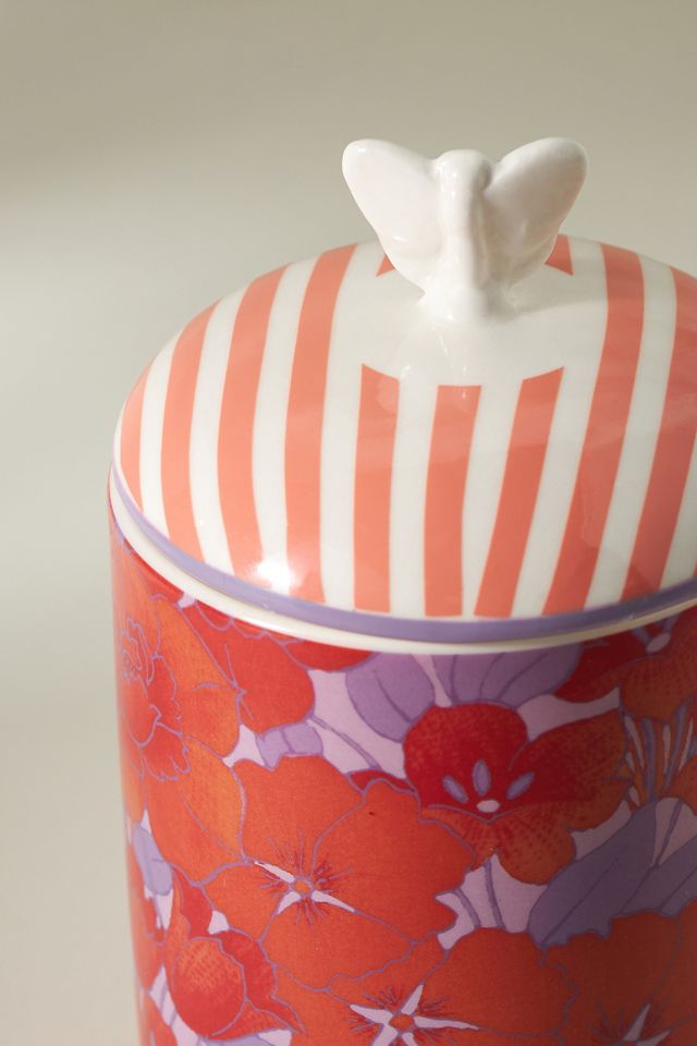 Lyla Floral Night Gardenia Ceramic Jar Candle #1
