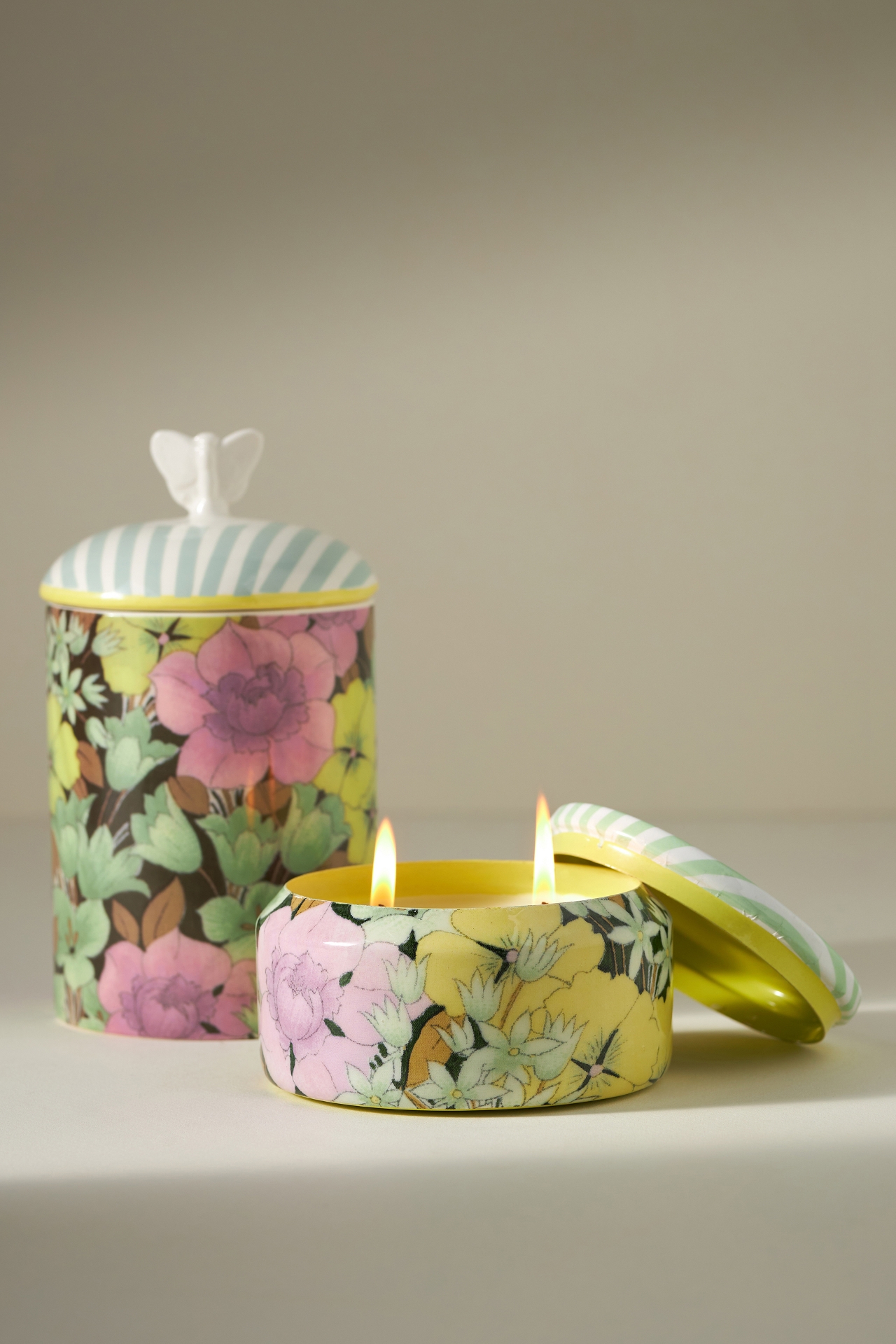 Lyla Floral Pink Peony & Neroli Ceramic Jar Candle