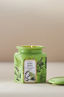 Apothecary 18 Fresh Fern Moss Ceramic Jar Candle