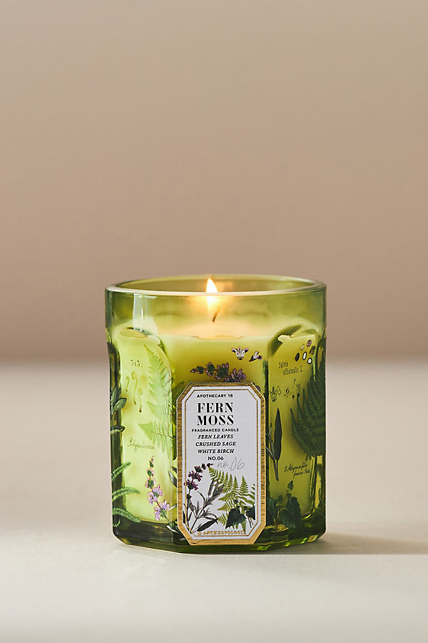 Apothecary 18 Fresh Fern Moss Glass Candle
