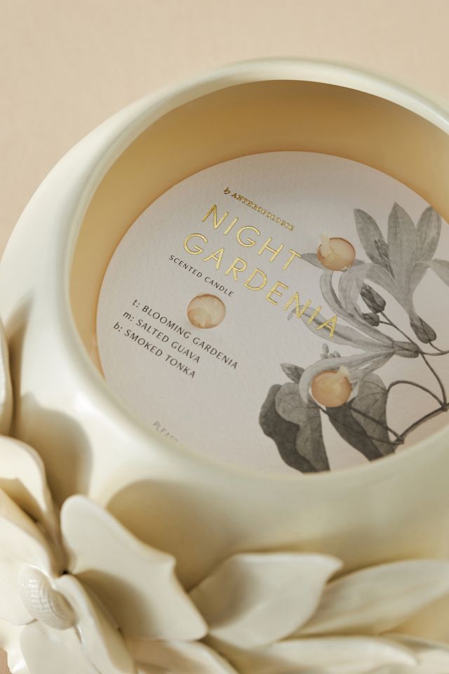 Anelise Floral Night Gardenia Ceramic Candle #1