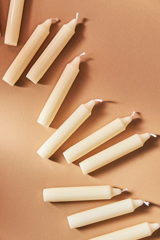 White Taper Candles, Set of 12 AnthroLiving