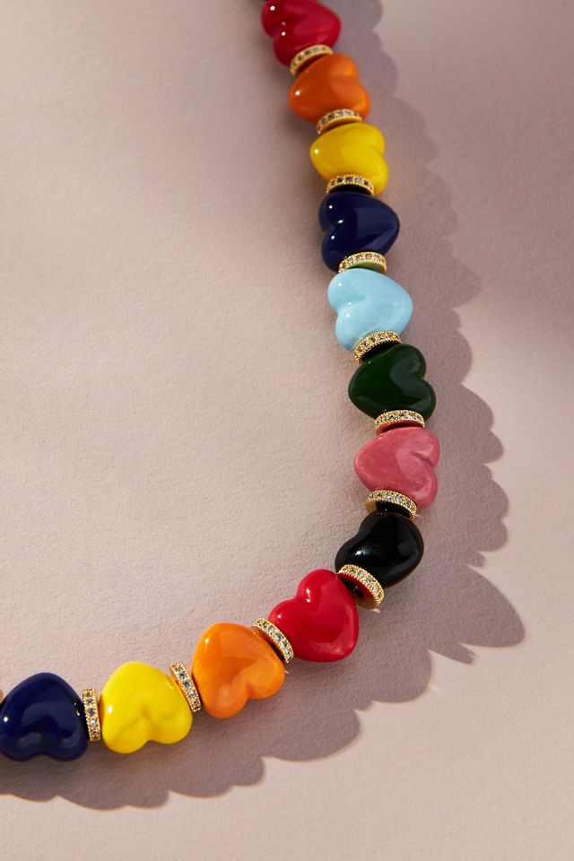 Venessa Arizaga Rainbow Hearts Necklace #1