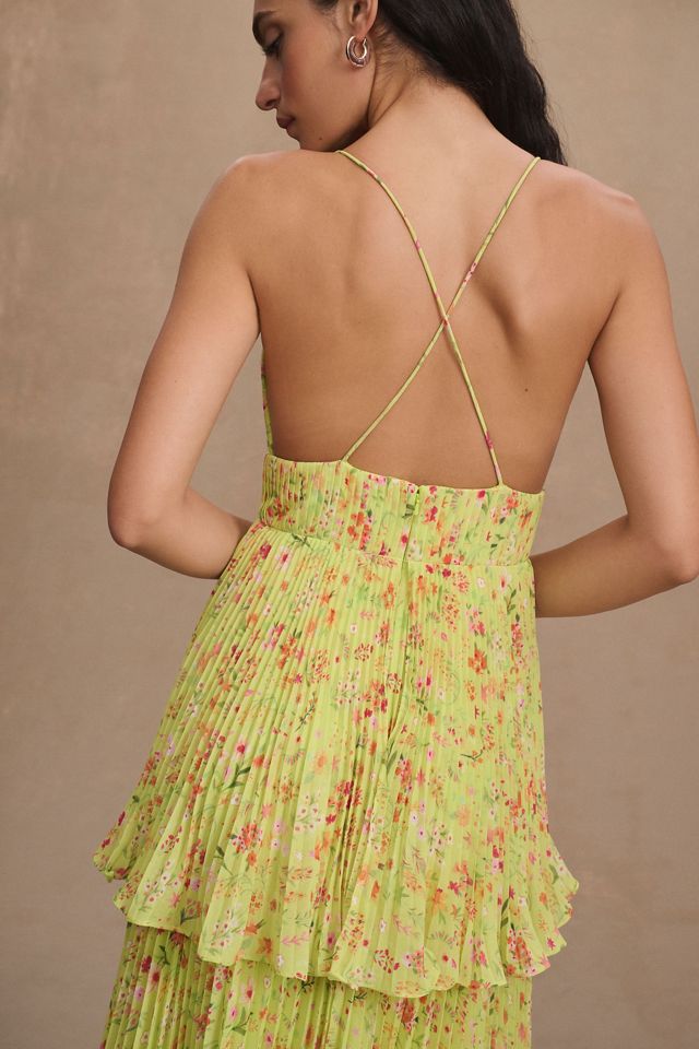 what disney princess wears a green dress Amur Georgina Mini Dress In Rain Cloud