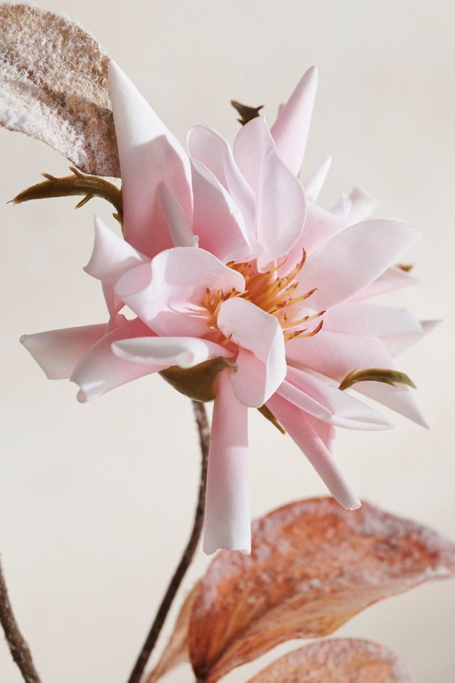 Faux Snow White Rose Spray #1