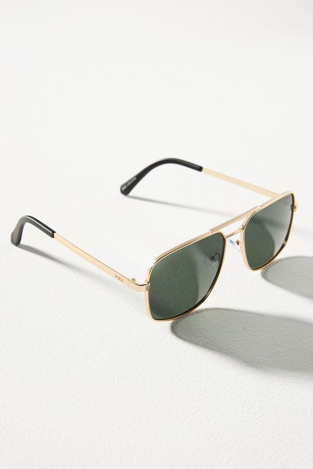 Anthropologie (I-SEA) E I Morro Polarized Black Aviator Sunglasses EL MORRO – I-SEA main image 3