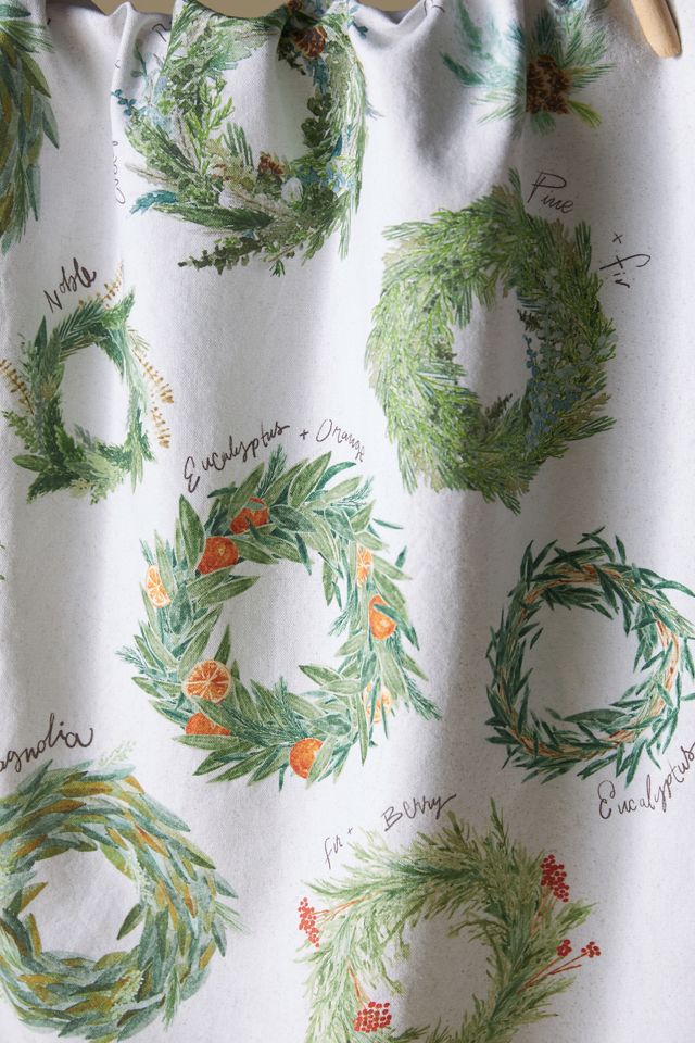Types of Wreaths Dish Towel #1