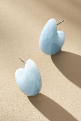 By Anthropologie The Petra Resin Mini Drop Earrings In Blue