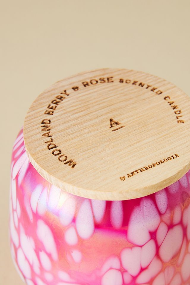 By Anthropologie Fruity Woodland Berry & Rose Glass Jar Candle #1