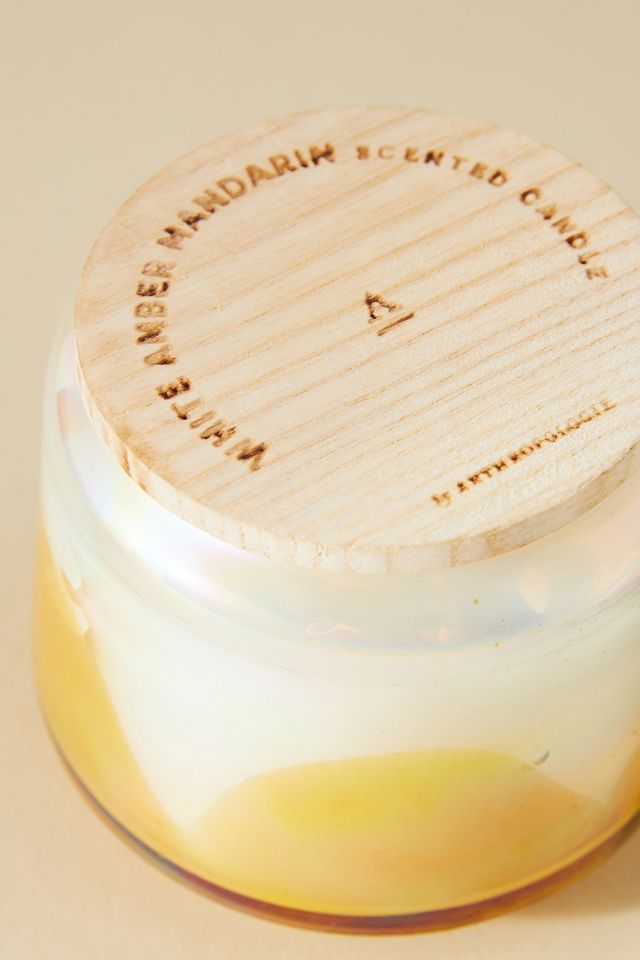 By Anthropologie Fruity White Amber Mandarin Glass Jar Candle #2