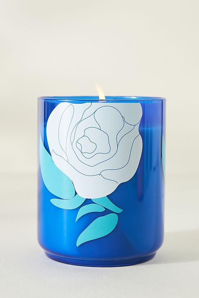 Neon Floral Jasmine Vetiver Glass Candle