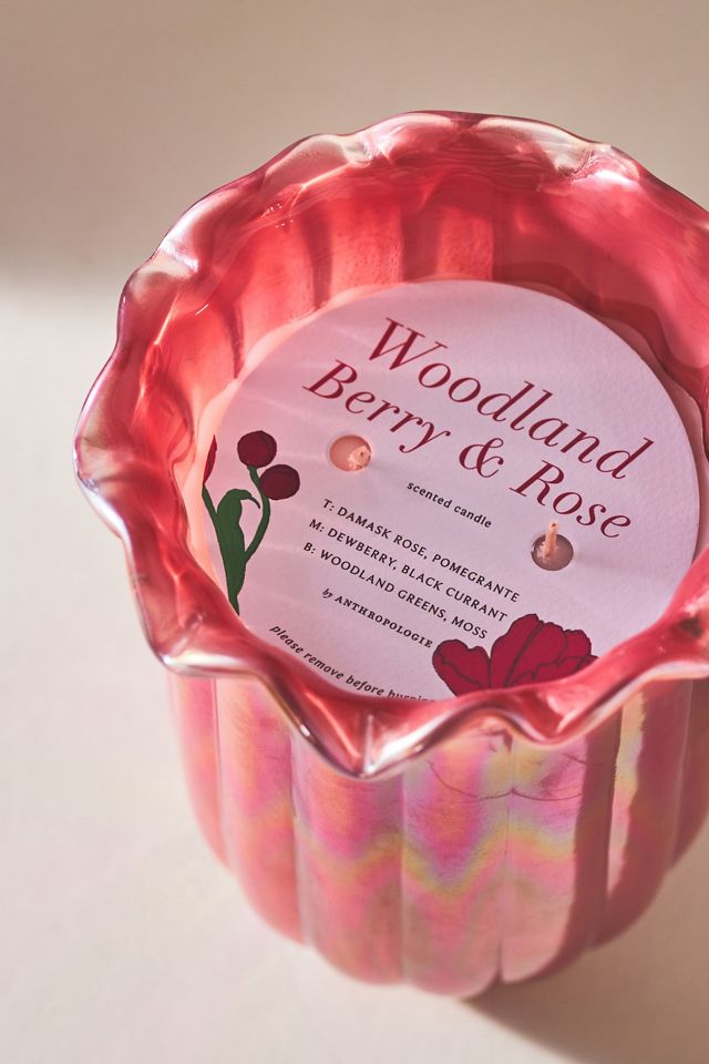 Ruffle Fruity Woodland Berry & Rose Glass Candle #1
