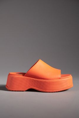 Shop Sorel Dayspring Slide Flatform Sandals In Orange