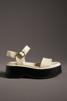Shop Sorel Dayspring Ankle Strap Flatform Sandals In White